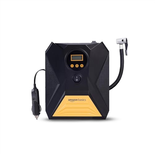 Amazon Basics Portable DC Digital Tyre Inflator for Cars & Bikes| 12V DC | 150 PSI Air…