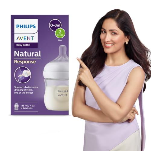 Philips Avent Natural Response Baby Feeding Bottle - 125Ml Baby Milk Bottle for Newborn…