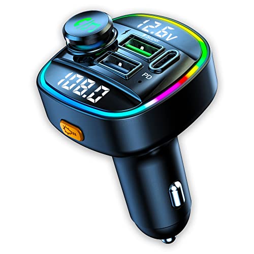CRUST CS45 Car Bluetooth Device for Music System, FM Transmitter with Call Receiver; (P…