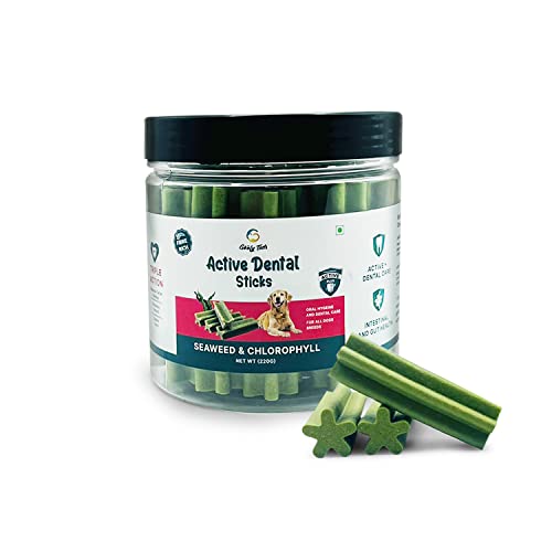 Goofy Tails Seaweed Stick Oral Care 220g Active Dental Vegetarian Dog Treat, Seaweed Tr…