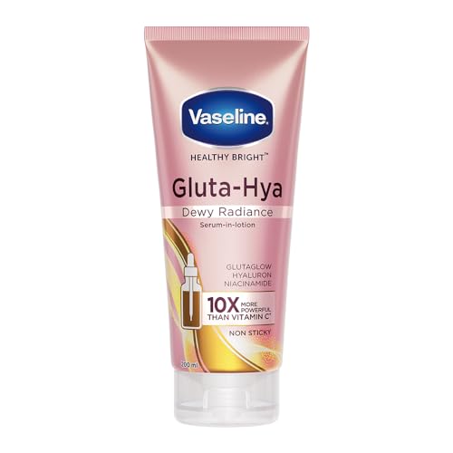 Vaseline Gluta-Hya Dewy Radiance Lotion for Face & Body | Gives Brighter Skin | Glutath…