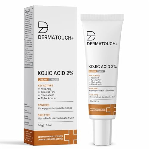 DERMATOUCH Kojic Acid 2% Brightening Cream with Niacinamide & Tyrostat | For Pigmentati…