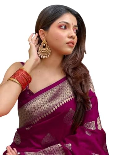 C J Enterprise Women's Banarasi Saree Pure Kanjivaram Silk Saree for Women (Pari122-51)…