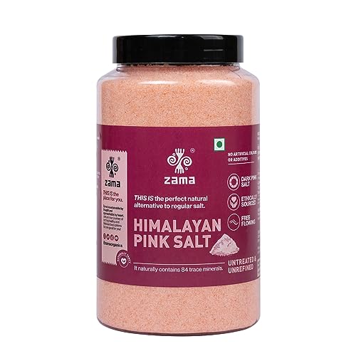 Zama Organic Himalayan Pink Salt 1.5 Kg | Dark Pink Salt | Sendha Namak |Nutrients and…