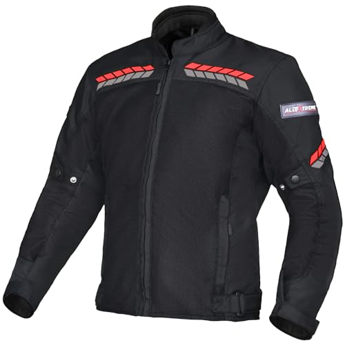 Allextreme SPEEDO Bike Riding Jacket Mesh Fabric Racer Motorcycle Armour Back Elbows Sh…