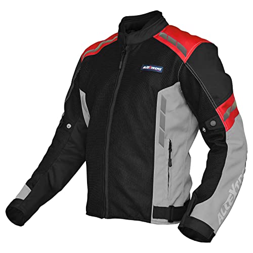 Allextreme TURBO Bike Riding Jacket Mesh Fabric Racer Motorcycle with Back Elbows Shoul…