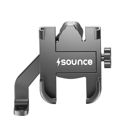 Sounce Universal Bike Mount Phone Holder Metal Body 360 Degree Rotating Handlebar Durab…