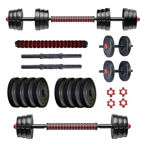 Protoner PVC 3 in 1 convertible DM 4-40 Kg Dumbbells Set and Fitness Kit for Men and Wo…