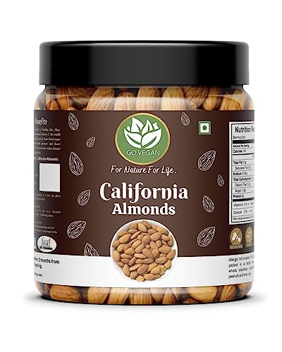 Go Vegan California Almonds 1kg | Premium Badam Giri | High in Fiber & Boost Immunity |…