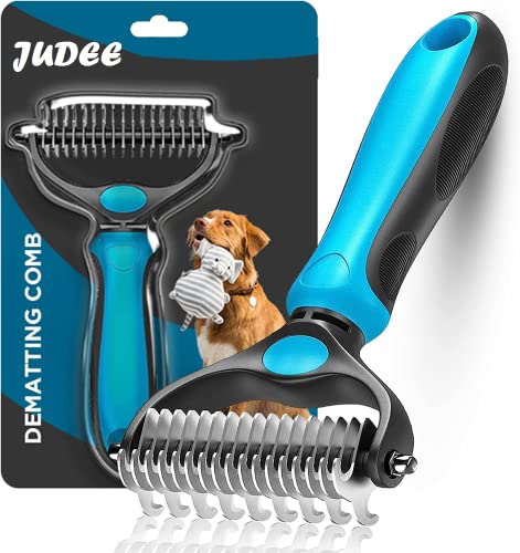 JUDEE Dematting Comb for Dog and Cat, Pet Grooming Rake and Brushes for Small, Medium L…