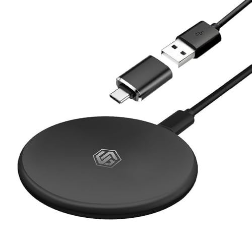 UNIGEN UNIPAD 200 Wireless Charger, 15W Qi Fast Wireless Charging Pad [USB A to C Cable…