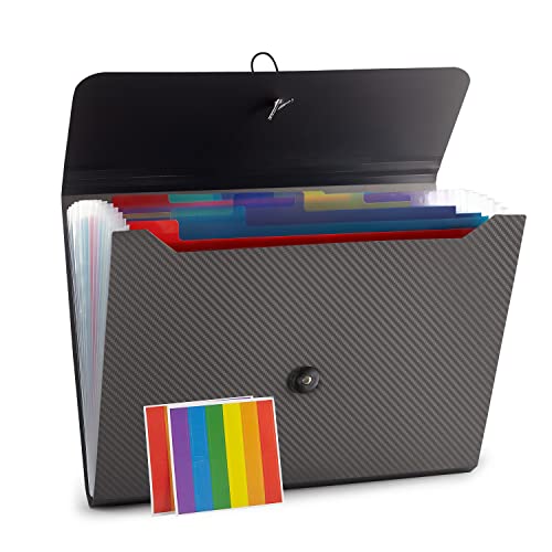 Nicfaec Expanding File Folder File Organizer 13 Pockets File Organizer Accordion Filing…