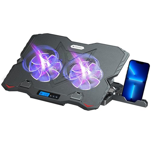 Zebronics NC5500D Powerful Laptop Cooler with Dual 125mm Fans, Silent Operation, Adjust…