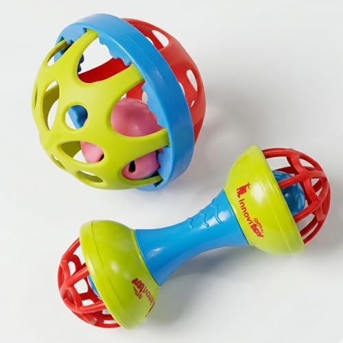 Innovitoy Premium 2 Pcs Baby Rattle & Teether Toy Set for 0 to 12 Months | BPA Free, No…
