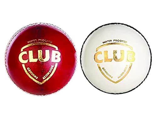 M_K Sports Club Leather Cricket Ball - Two Piece Club Size Match Cricket Practice Ball…