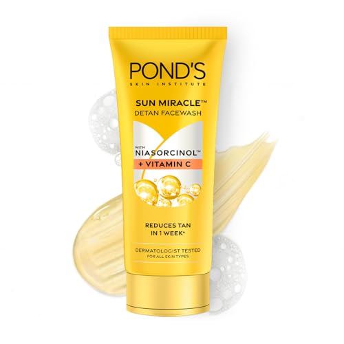 Pond's Detan Face Wash for Tan Removal in Just 7 Days | Contains Vitamin C and Niacinam…