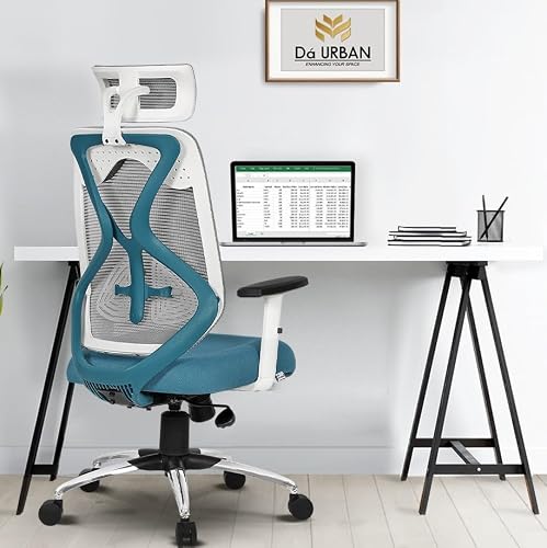 Da URBAN® Merlion Office Chair,High Back Mesh Ergonomic Home Office Desk Chair with 3 Y…