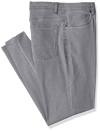 Max Men's Mid Rise Mid-Rise Carrot Fit Jeans (Grey_32)