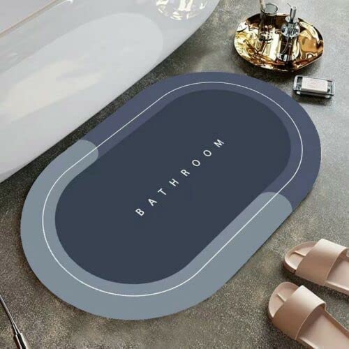 eumqestoer Soft Silicone Super Absorbent (40x60) Bath Mat Anti Skid Quick Drying Bathro…