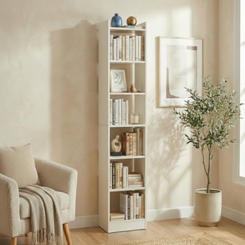 Green Soul Alba 7 Shelves Engineered Wood Book Shelf | Multipurpose Wooden Bookshelf fo…