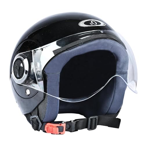 O2 Open Face / Half face Helmet Unisex for Bike Women Men ISI Certified with Clear Viso…