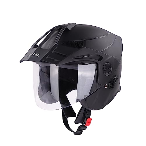 Steelbird SBH-23 Brutal ISI Certified Open Face Helmet Men and Women with Skull Cap