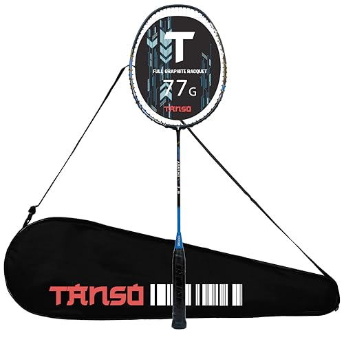 TANSO Arashi 2.0 Full Graphite Ultra Light Weight Carbon Fibre Strung Badminton Racket…