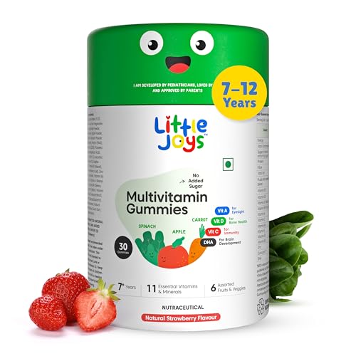 Little Joys Multivitamin Gummies | 7-12 Years |With 11 Vitamins & Minerals | 30 Day pac…