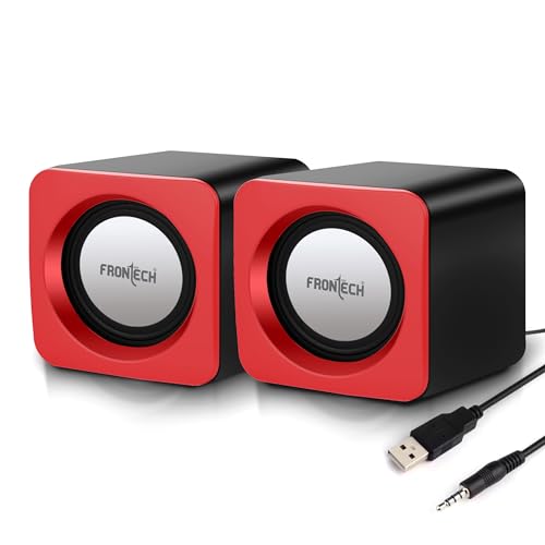 FRONTECH Premium 2.0 Channel USB Powered Speakers with 1.5W x 2 Output, AUX Input, and…