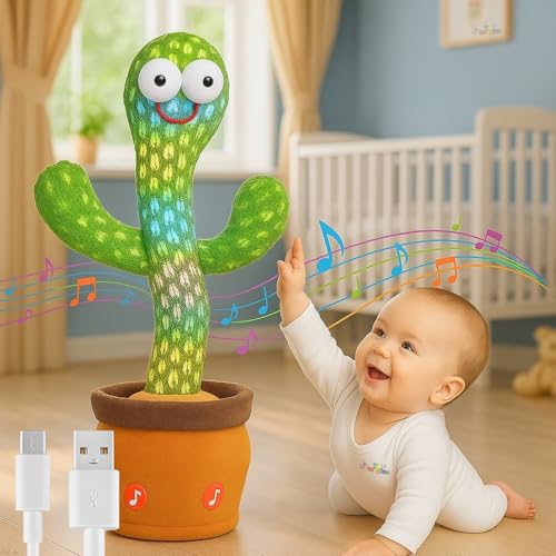 Toy Imagine Rechargeable Talking Cactus Toy for Kids - Musical Dancing, Speaking Cactus…