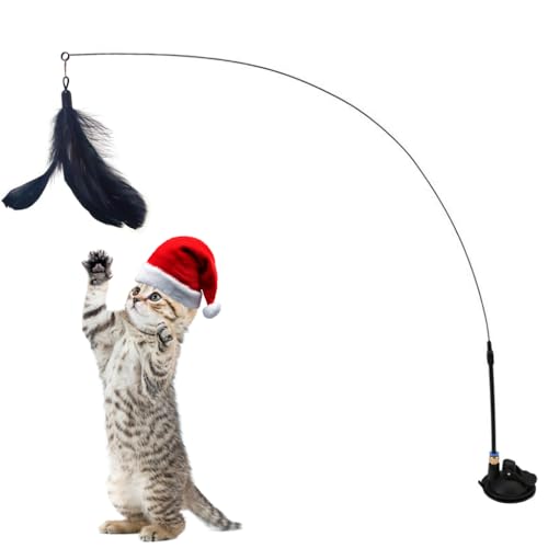 Qpets® Cat Toys, Cat Teaser Toy with Bell, Fixable Interactive Toys
