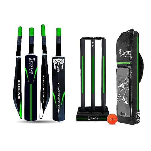 Cockatoo Destructor Complete Cricket Set, Cricket Kit Combo, Cricket Bat (30.5'' x 4.0'…