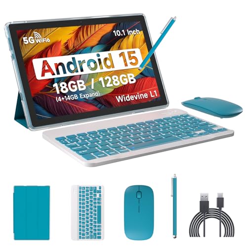 IWEGGO 15 Android Tablet, 10 18GB RAM + 128GB ROM/2TB Expandable Tablet, 2.0GHz Quad-Co…