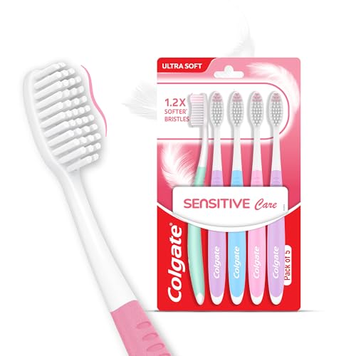 Colgate Sensitive Care Toothbrush Set of 5 | Ultra Soft for Sensitive Teeth