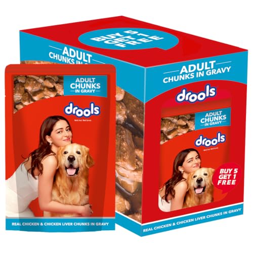 Drools Adult Wet Dog Food 0.9kg (150g x 6) Pack of 6 | Real Chicken and Chicken Liver C…
