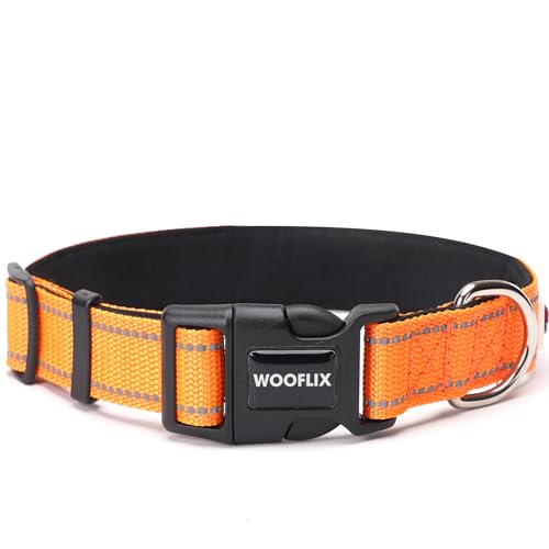 WOOFLIX Reflective Dog Collar For Training And Walks|Adjustable Nylon Training Collar W…