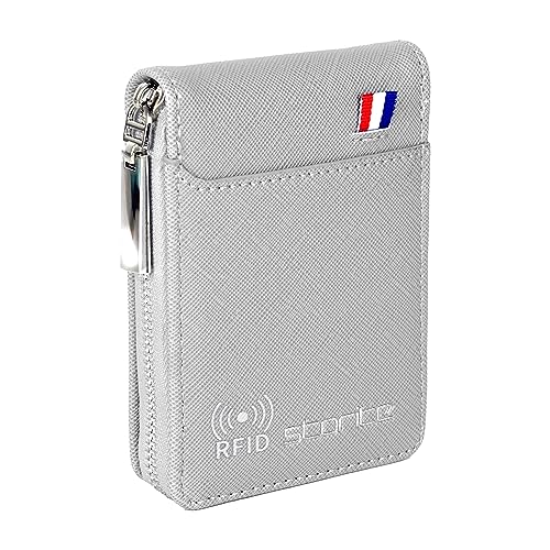 Storite Imported RFID Protected PU Leather Card Holder Wallet, Grey | 9 Slot Vertical,…