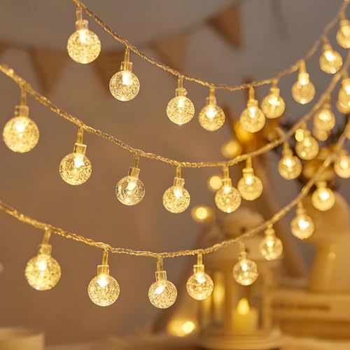Desidiya® 14 LED Crystal Ball String LED Diwali Lights for Decoration for Home 4 Mtr Wa…