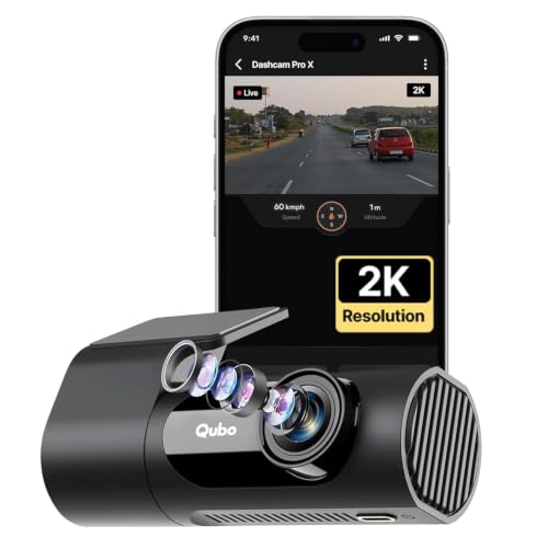 Qubo Dashcam Pro X (2026 Edition) | 2K Resolution | Doubles up as in-Cabin Camera | Nig…