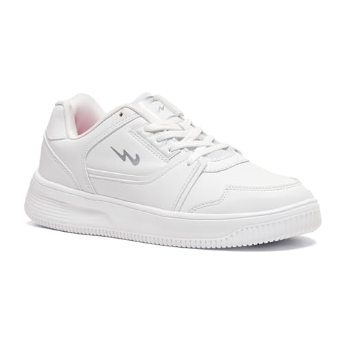 Campus Women's OG-L3 Sneakers WHT/Silver - 7UK/India