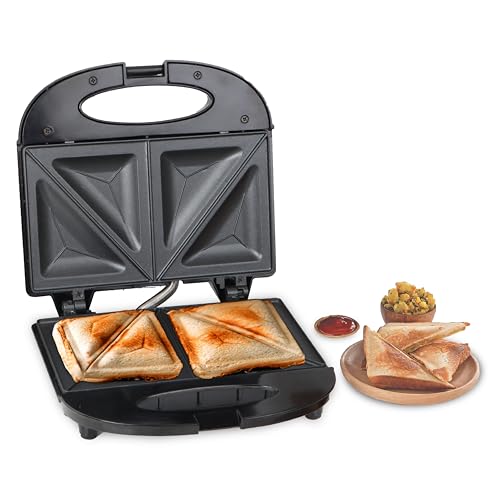 MILTON Express 800W Sandwich Toaster with Durable Die Cast Aluminium Plates | Power Ind…