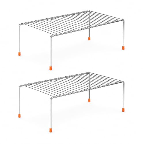 NH10 DESIGNS StainlessSteel Under Cabinet Kitchen DishRack Expandable Storage FloatingS…