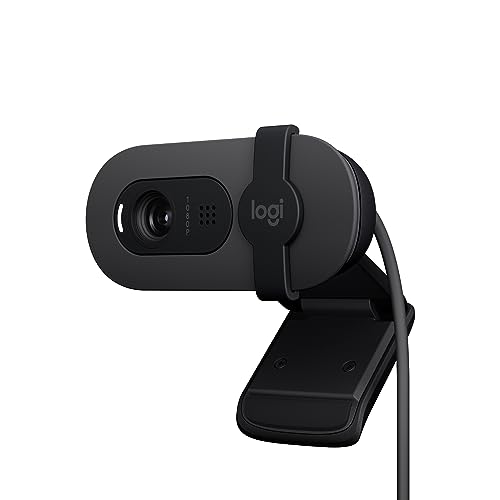 Logitech Brio 100 Full HD 1080P Webcam for Meetings and Streaming, Auto-Light Balance,…