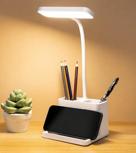 SaleOn 1800mAh Rechargeable LED Study Table Lamp with Touch Control | Eye-Care Desk Lig…