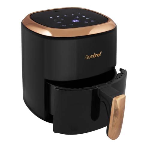 Greenchef Digital Air Fryer Frizzle with Touch Panel, uses up to 90% less fat, 8 Pre-se…