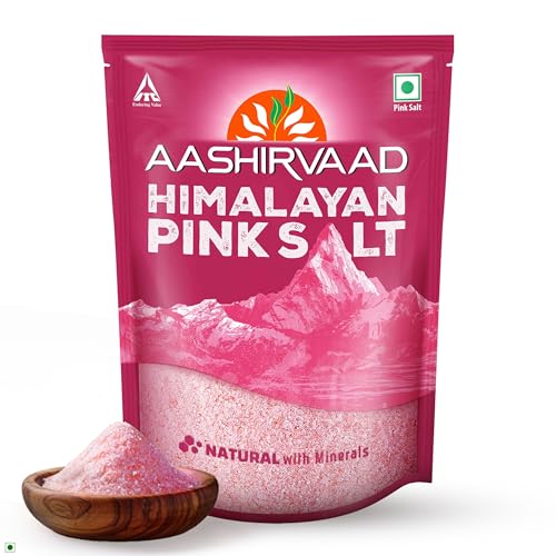 Aashirvaad Himalayan Pink Salt, 100% Natural Rock Salt Sourced from the Himalayan Range…