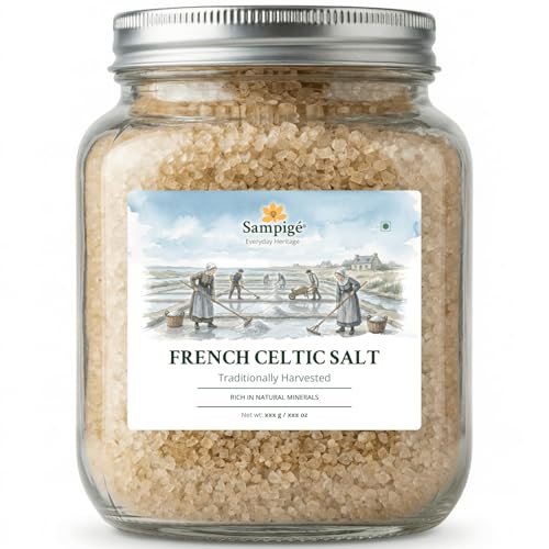 Sampige French Celtic Salt (453 g) | 16 oz - 453g | Traditionally Harvested Celtic Sea…