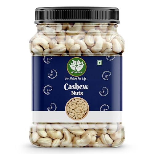 Go Vegan Whole Cashew Nuts -500GM | 100% Natural Premium Kaju | Nutritious, Delicious &…
