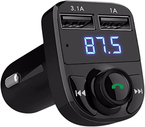 Drofail Bluetooth - FM Transmitter in-Car Radio Adapter for Hands-Free Calling, Music S…