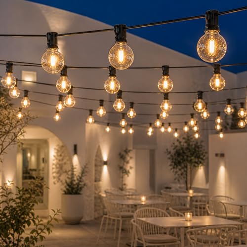 Desidiya® Outdoor String Light 25 Feet G40 Globe Ball with 25 Edison Bulbs Outdoor Stri…